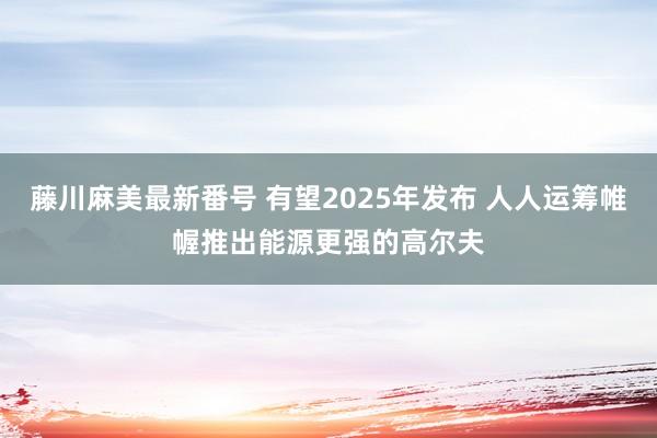 藤川麻美最新番号 有望2025年发布 人人运筹帷幄推出能源更强的高尔夫