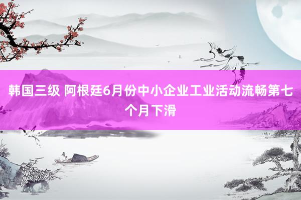 韩国三级 阿根廷6月份中小企业工业活动流畅第七个月下滑