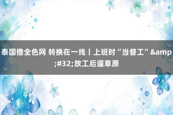 泰国撸全色网 转换在一线丨上班时“当督工”&#32;放工后遛草原