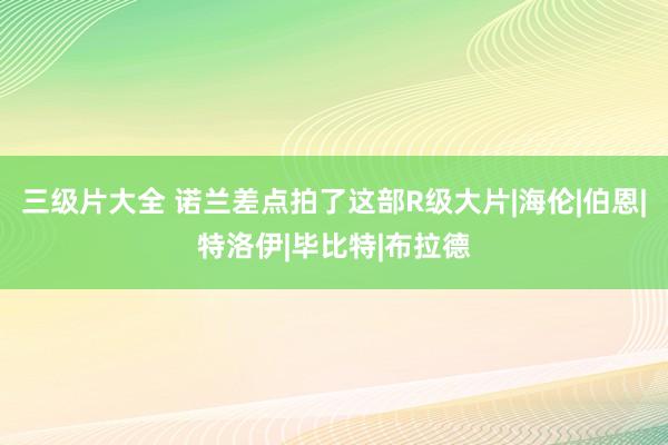 三级片大全 诺兰差点拍了这部R级大片|海伦|伯恩|特洛伊|毕比特|布拉德